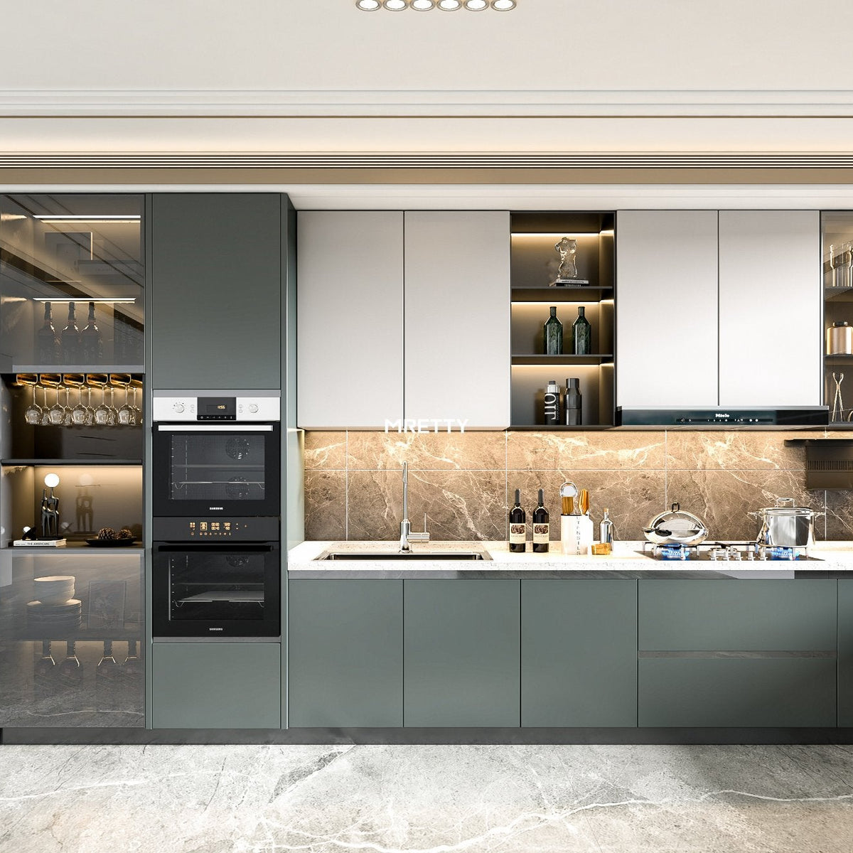 Open Plan Kitchen Dining Design: Modern Elegance M… | MRETTY