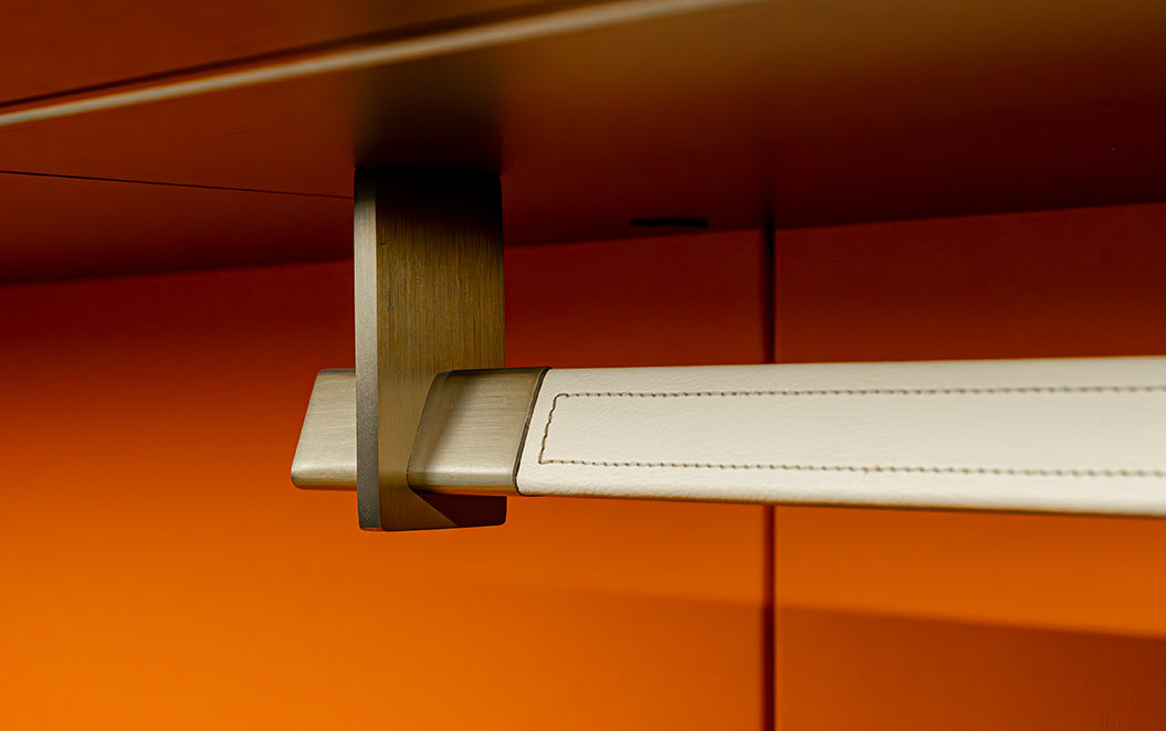 Tailored Modern Wardrobe in Bold Orange Finish