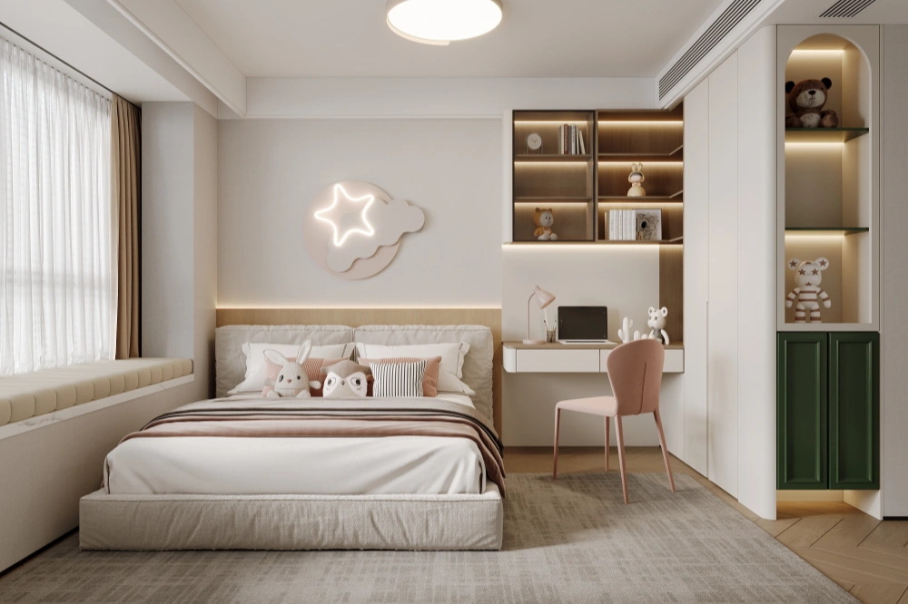 Minimalist child-friendly bedroom design