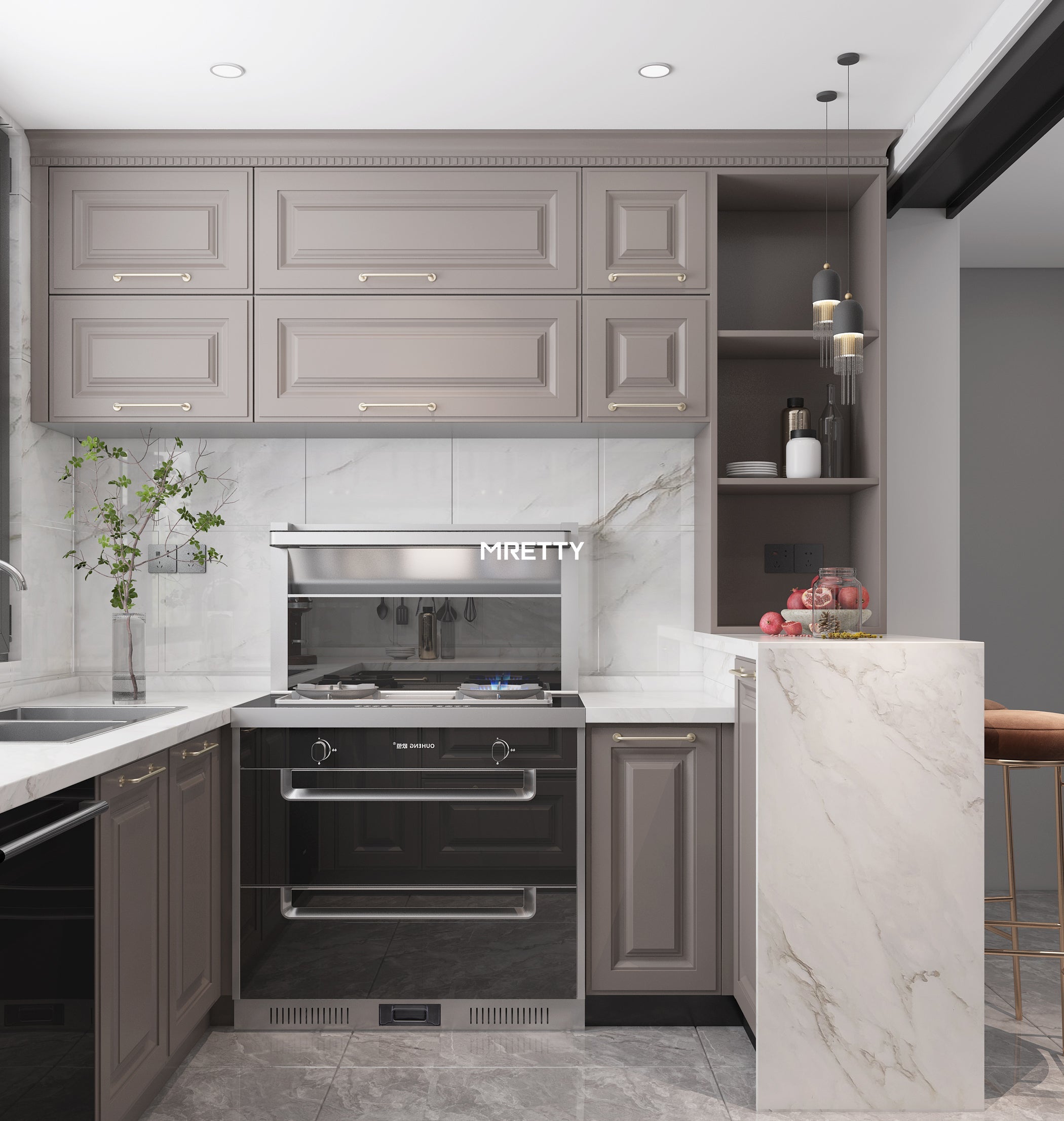 Industrial Chic Kitchen Cabinets: MRETTY Redefines Singapore’s Modern Elegance