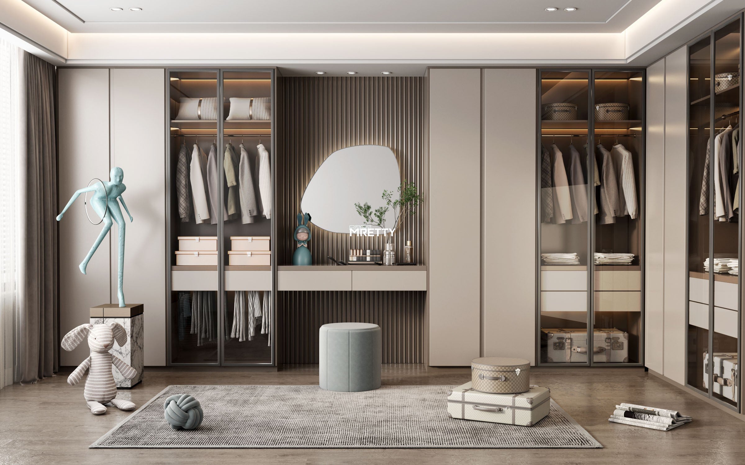 MRETTY Custom Wooden Bookcase Design: A Symphony of Form and Function