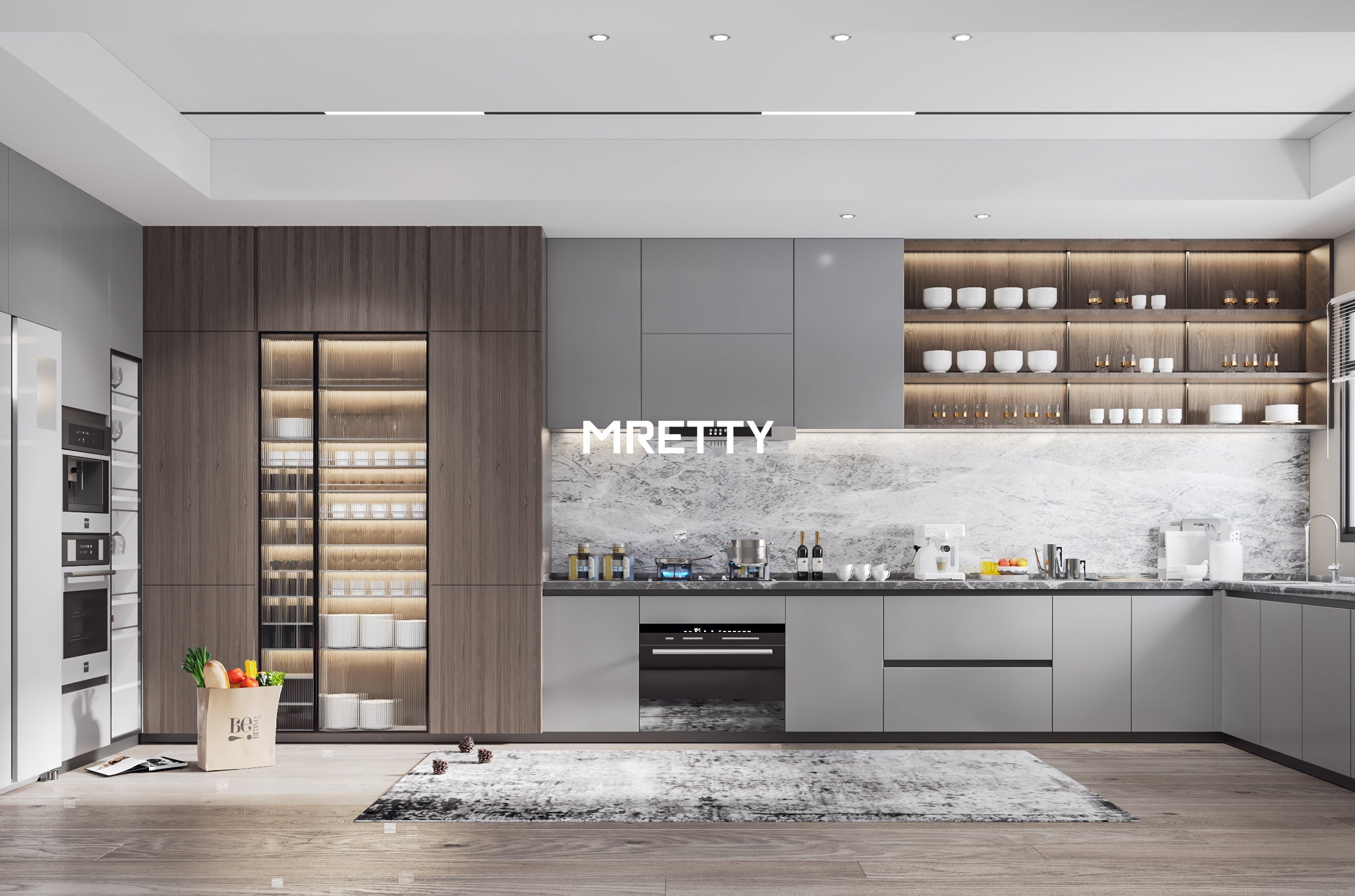 High-Gloss Finish Cabinets: MRETTY’s Singapore-Inspired Mastery