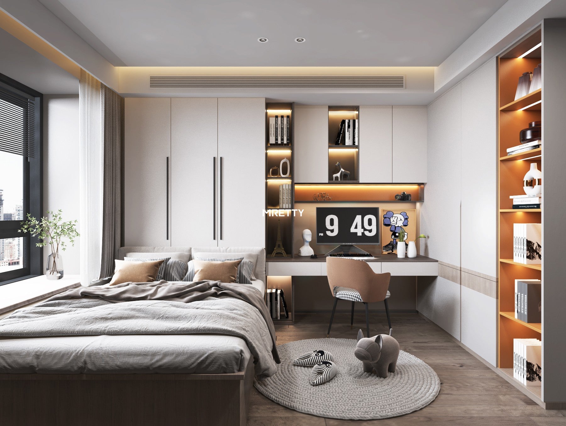 MRETTY: Master Bedroom Design for 4-Room HDB BTO Flats