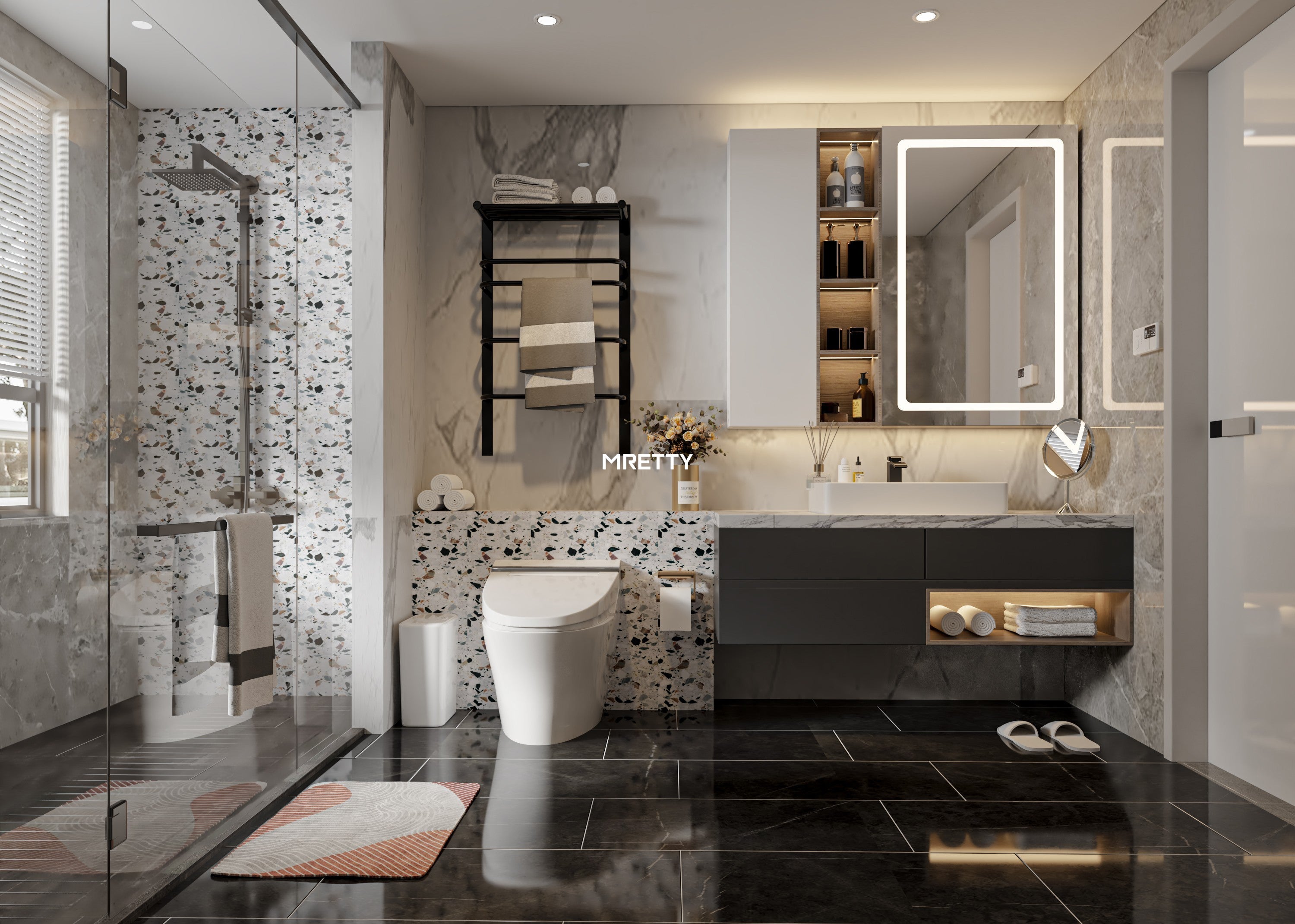 Luxury Bathroom Vanity Design Singapore | MRETTY Custom Cabinets