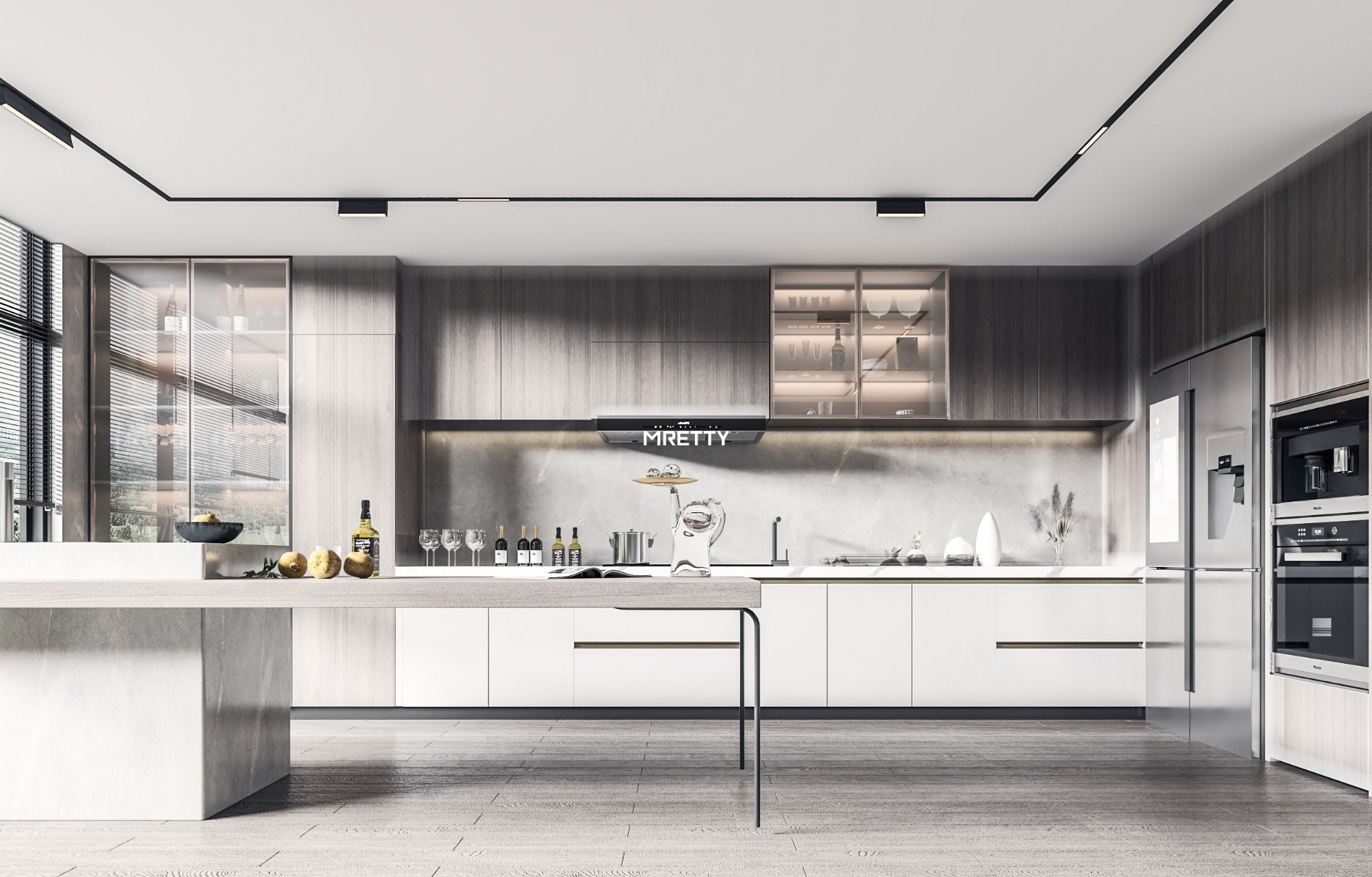 Kitchen with Integrated Dining | MRETTY Bespoke Designs