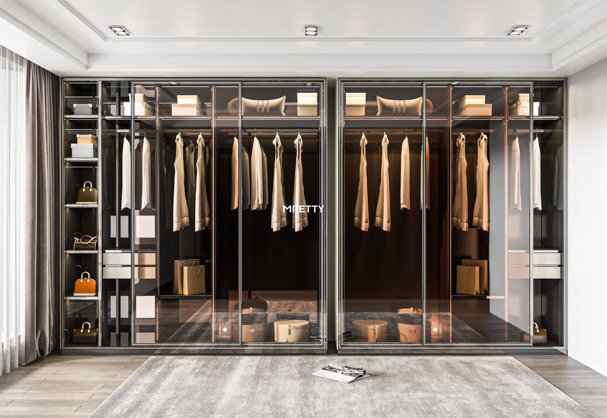 Custom Wardrobe with Dressing Area: Luxury & Functionality