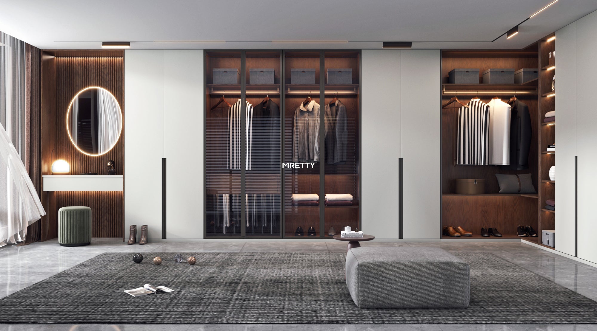 Luxury Walk-In Closets with Island: Singapore Design & MRETTY’s Expertise