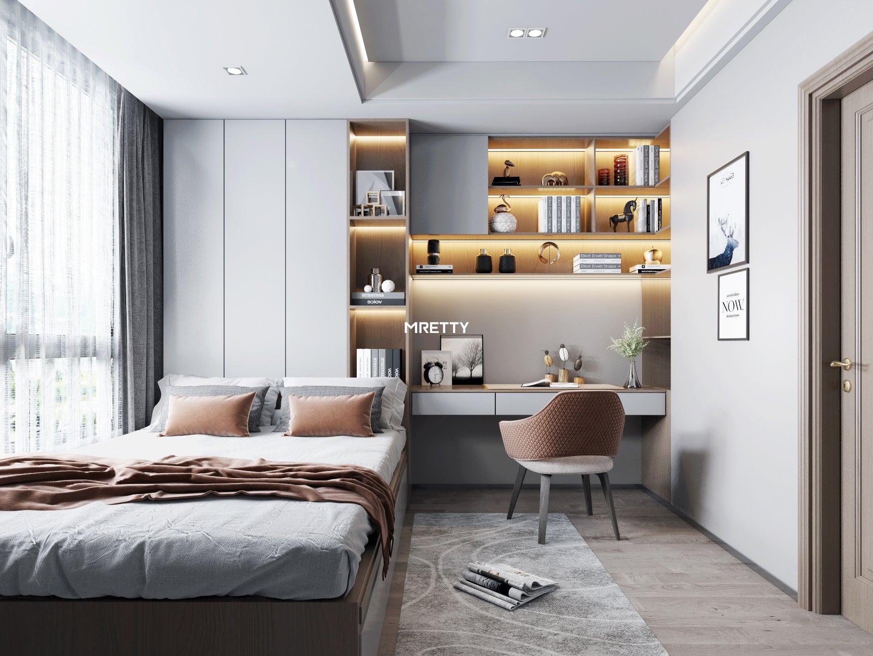 Elevate Your Home Office: Custom Bookcases With Ladders