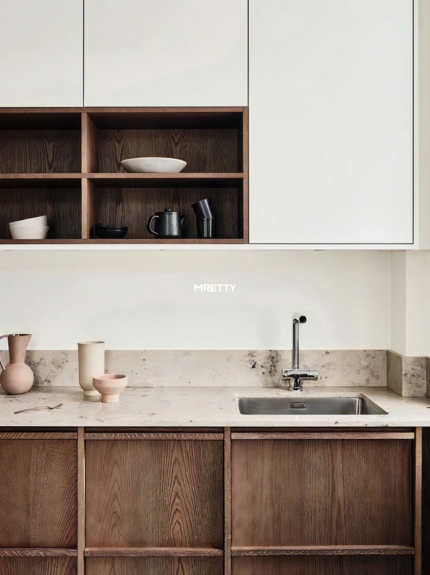MRETTY Modern Farmhouse Kitchen Cabinet Design Singapore – Where Timeless Warmth Meets Tropical Modernity