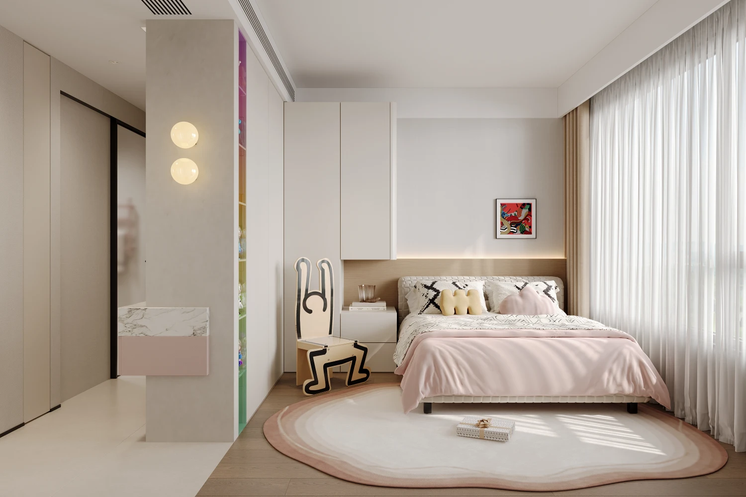 Mretty Condo Interior Design | Macaron material detail