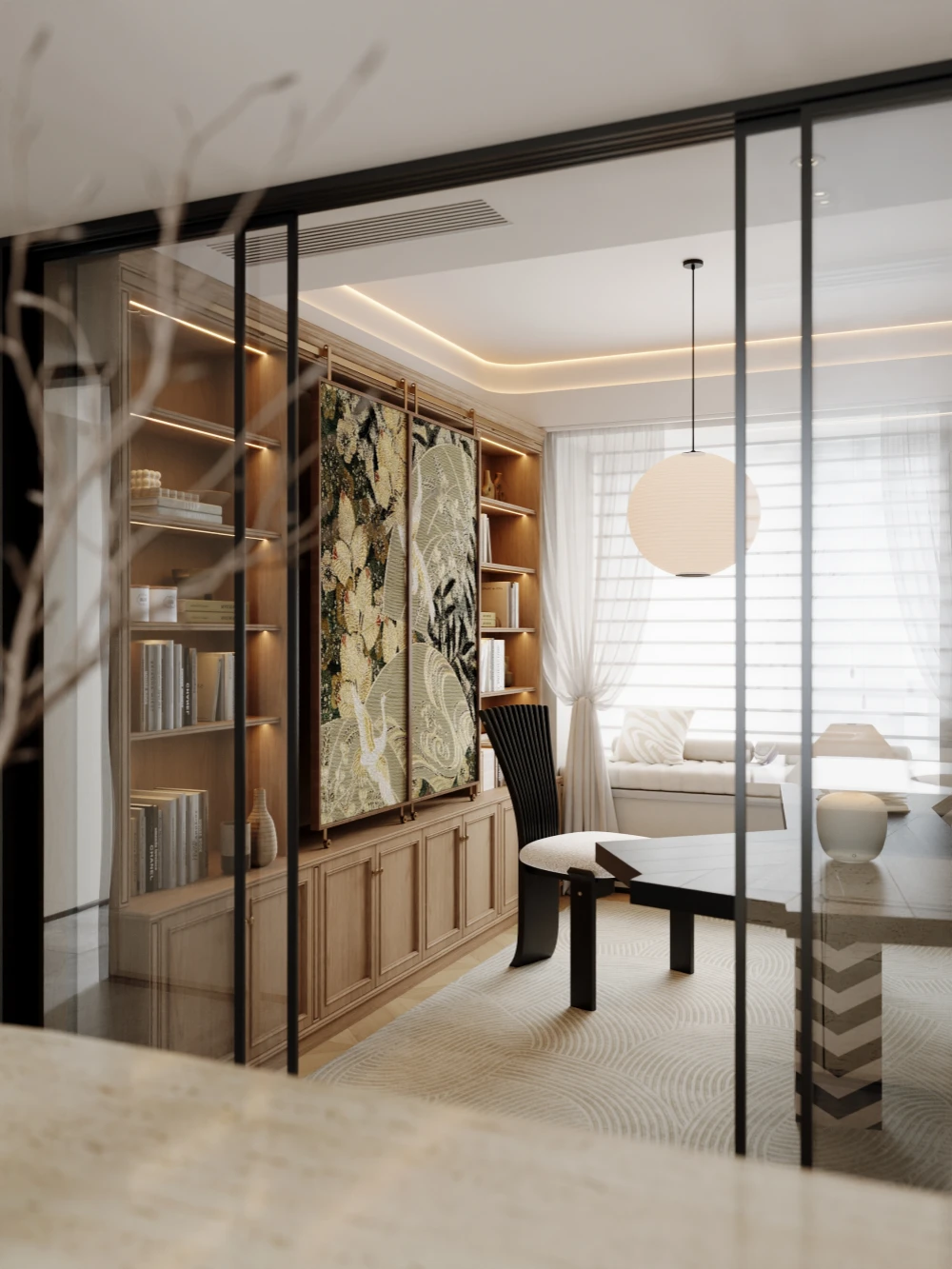 Custom Cabinet French Condo in Singapore vertical view