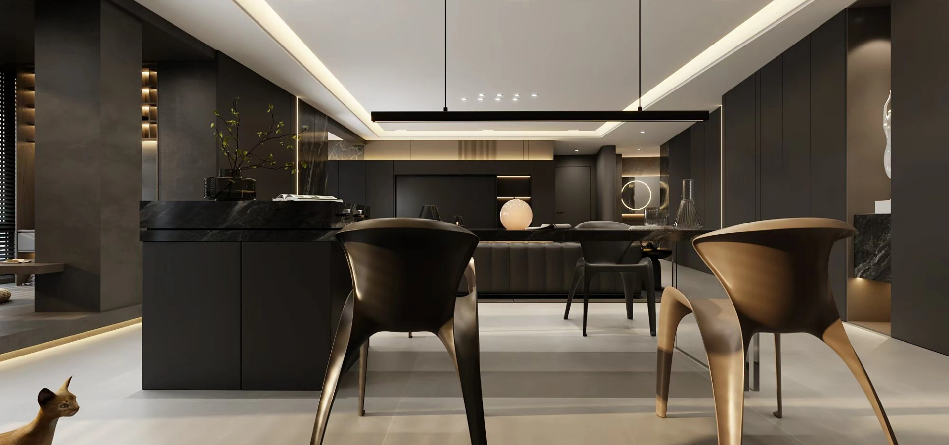 Italian Luxury Condo | Whole-Home Custom Cabinetry gallery image 9