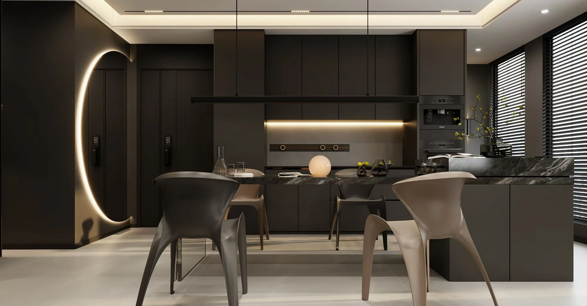 MRETTY Singapore showroom featuring premium kitchen design and custom cabinets