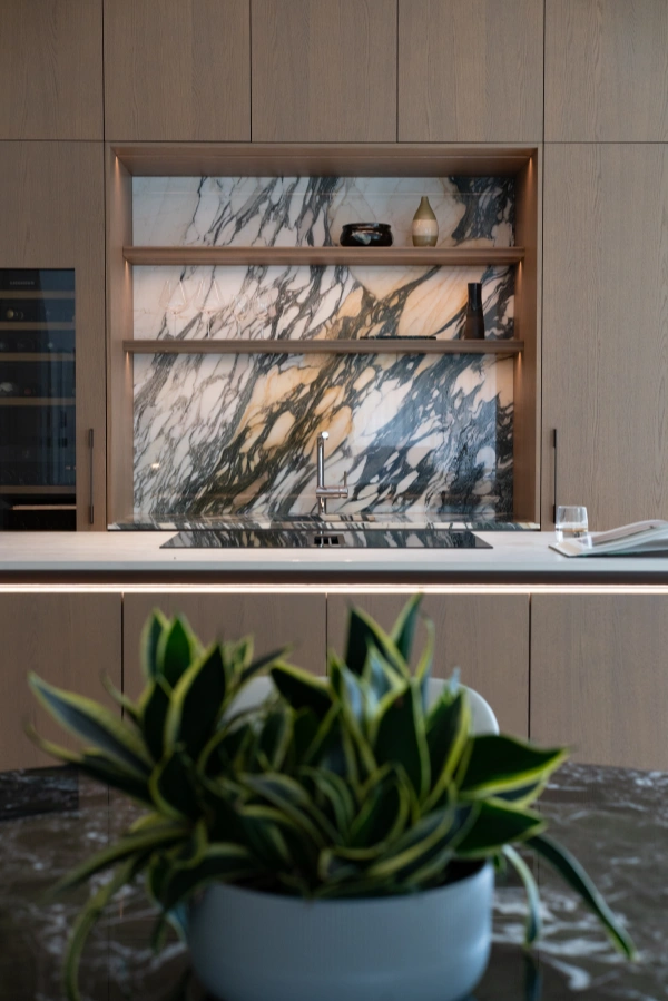 Modern Minimalist Wood-Tone Whole-Home Custom Cabinetry in Singapore vertical view