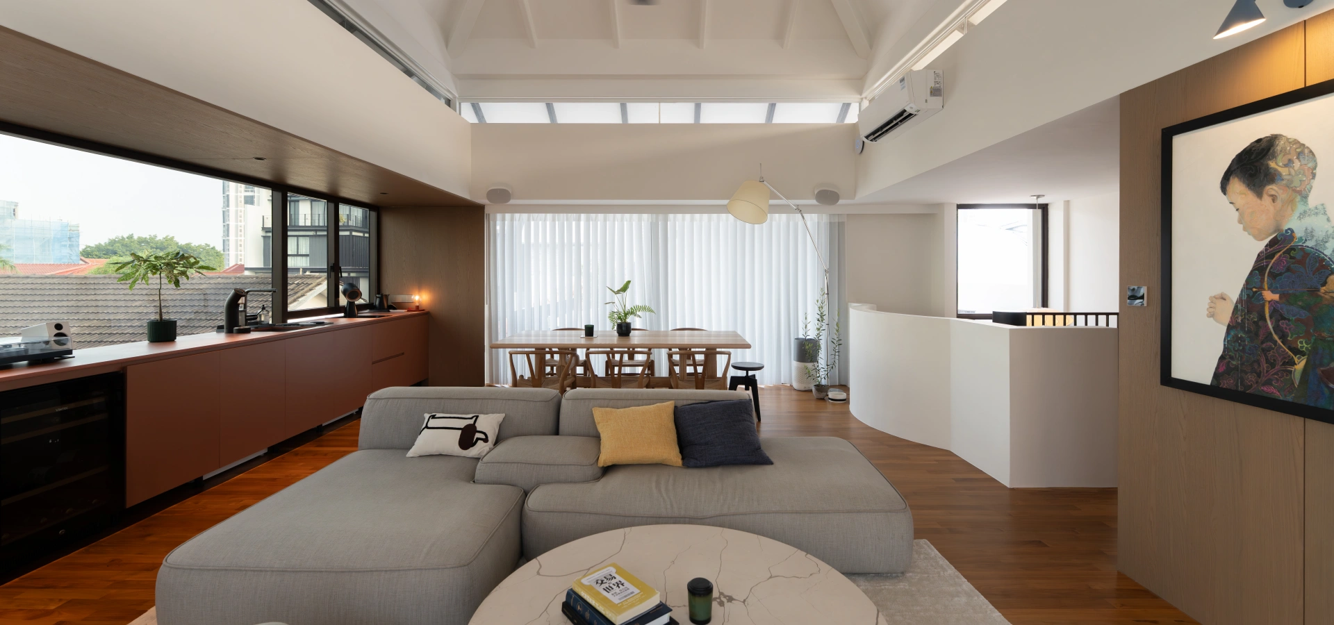 Modern Minimalist Wood-Tone Whole-Home Custom Cabinetry in Singapore