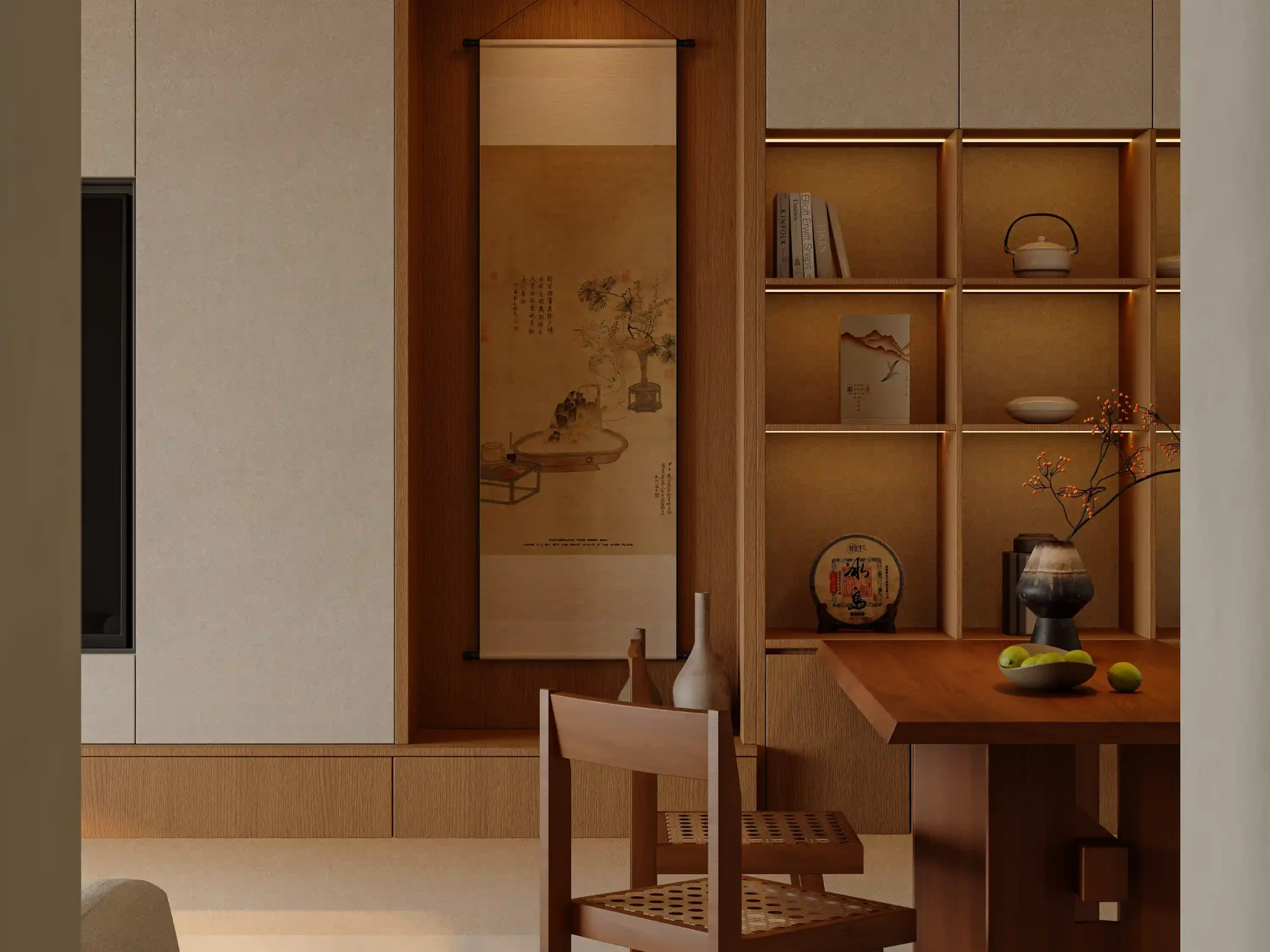 Modern Chinese Natural Wood Condo – Custom Cabinetry Project gallery image 2