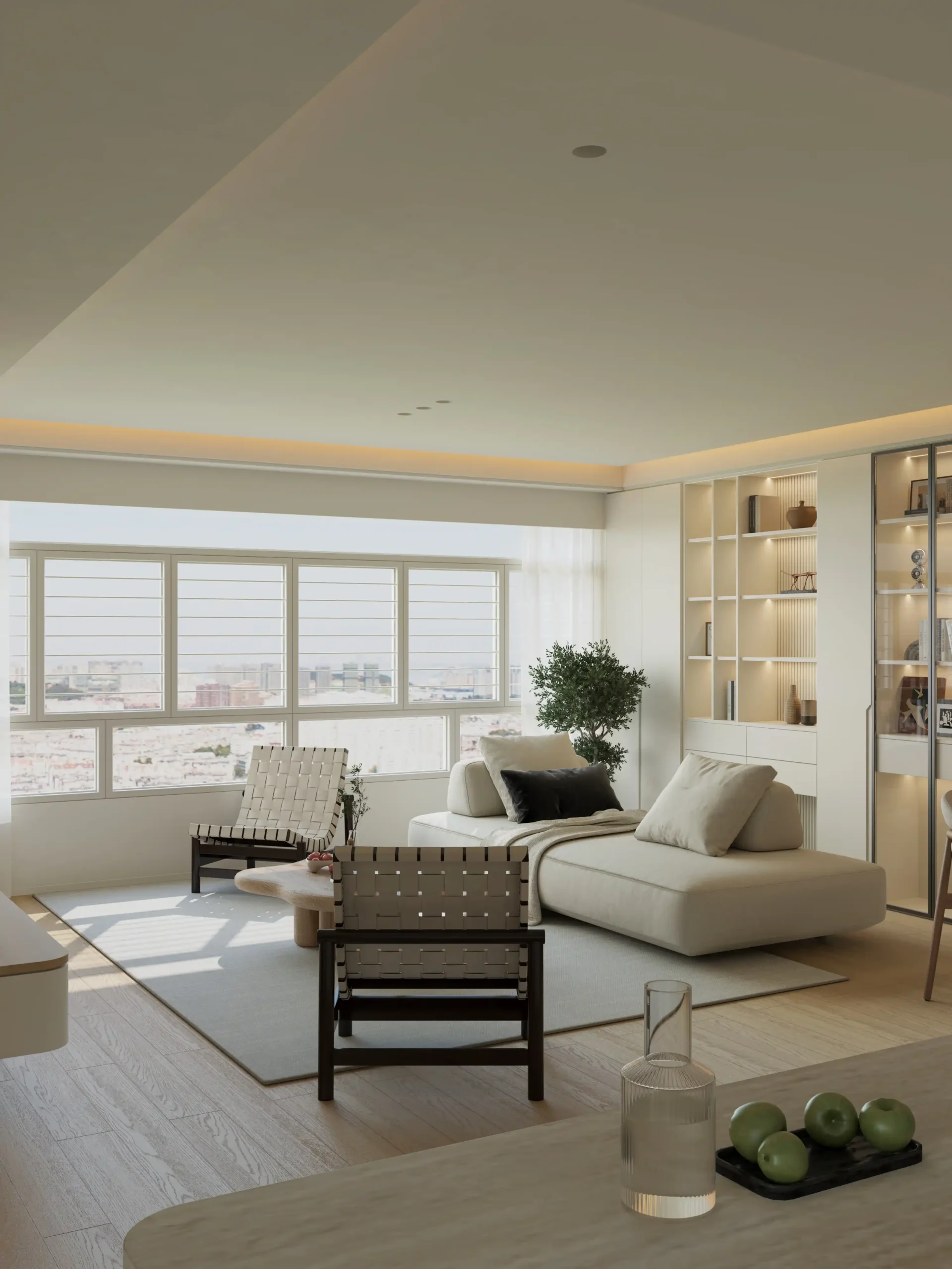 Modern Cream & Oak Whole-Home Interior Project vertical view