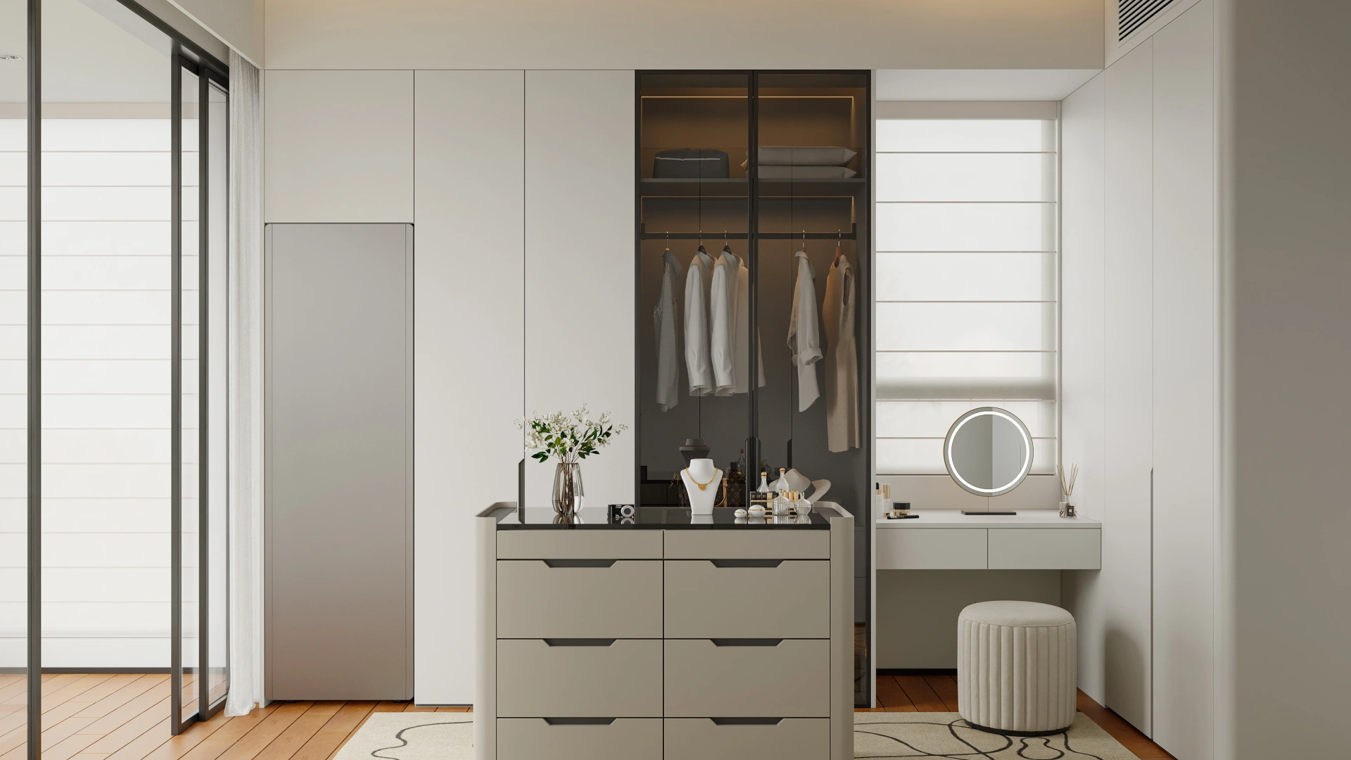 Modern Minimalist White Custom Cabinetry – Whole-Home Project