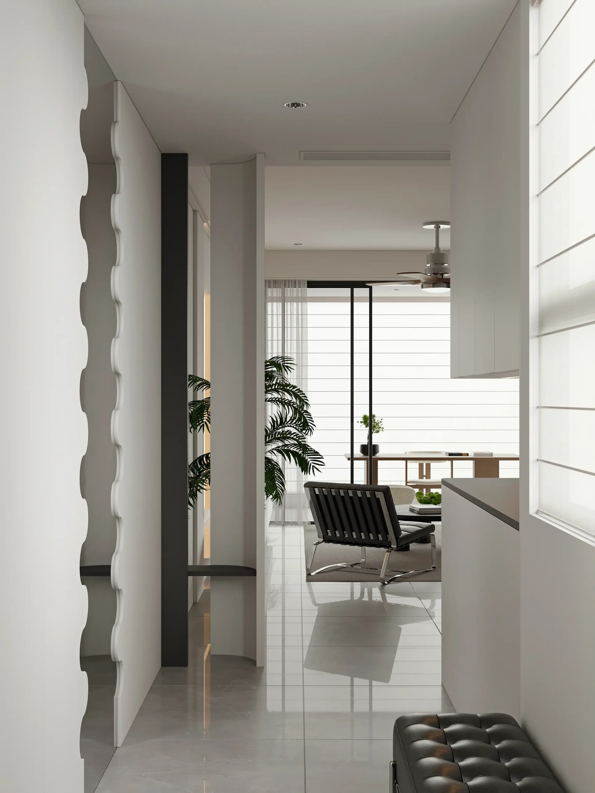 Modern Minimalist White Custom Cabinetry – Whole-Home Project vertical view