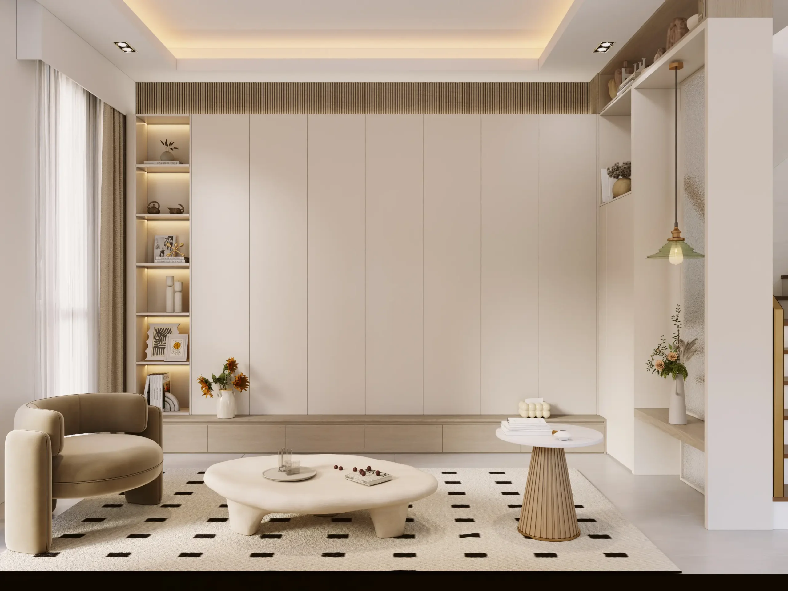 Modern Natural Wood Duplex Condo – Custom Cabinetry Project gallery image 2