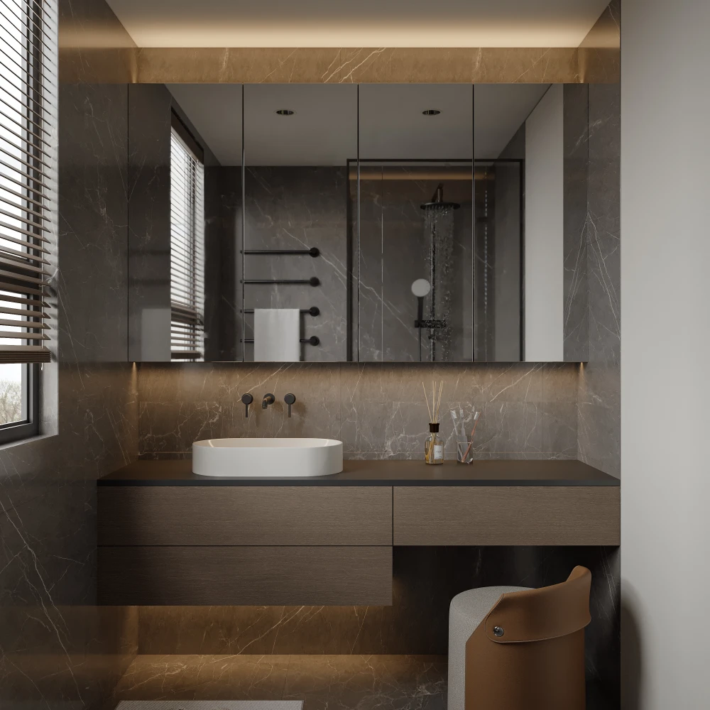 Natural Wood Italian Minimalist Condo with Custom Wardrobes featured image