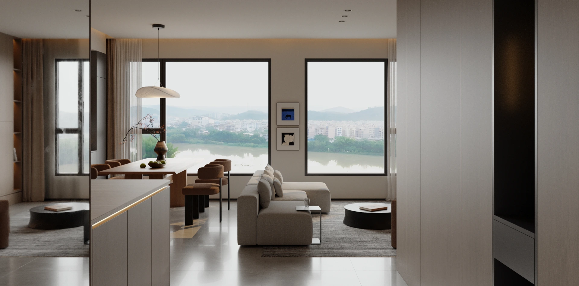 Natural Wood Italian Minimalist Condo with Custom Wardrobes gallery image 2