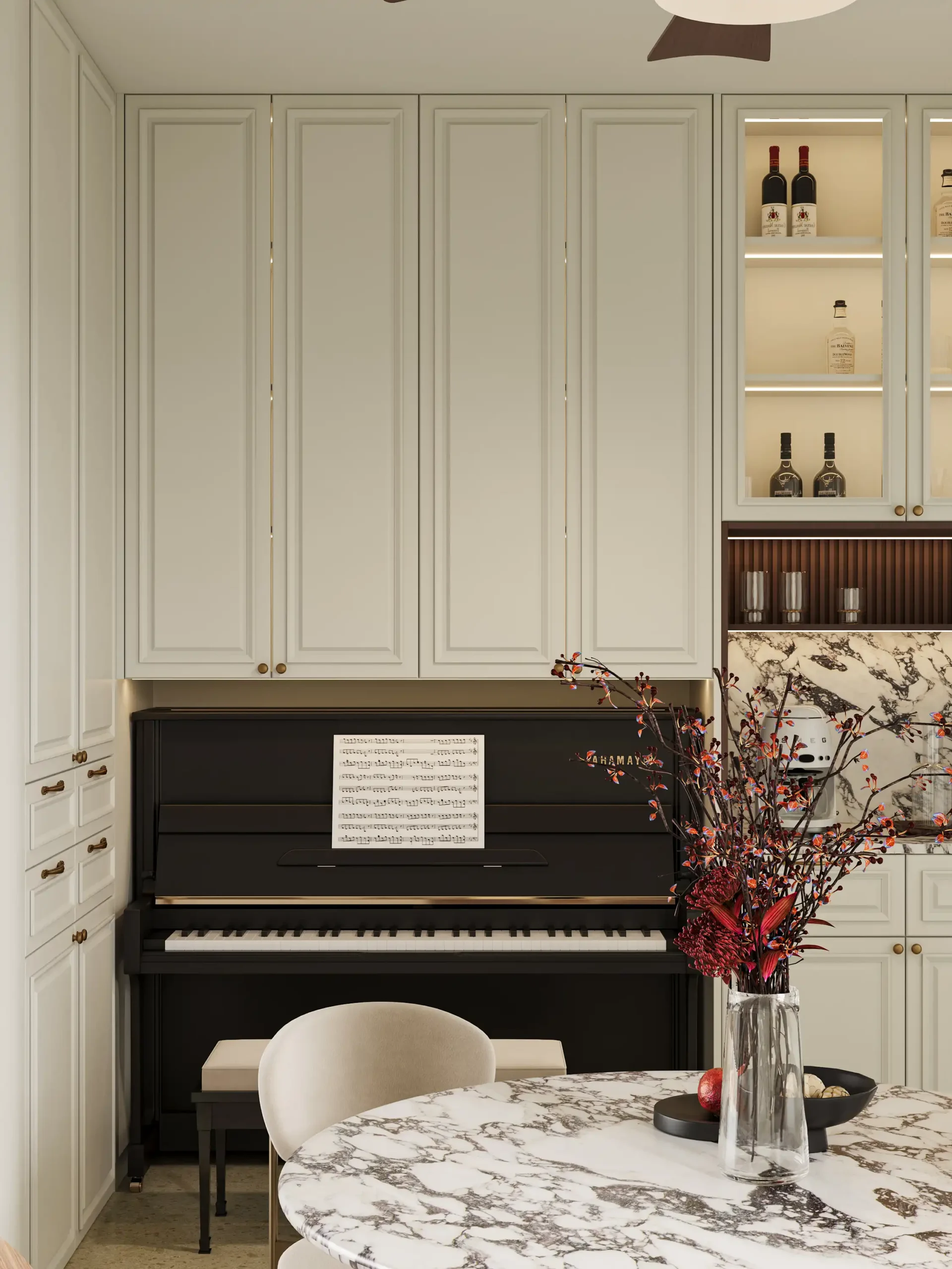 French Luxury Condo Whole-Home Custom Cabinetry｜Mretty vertical view